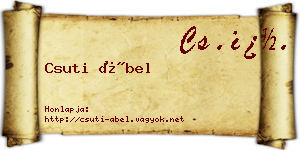 Csuti Ábel névjegykártya