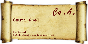 Csuti Ábel névjegykártya