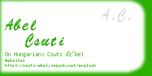 abel csuti business card